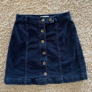 Forever 21 navy corduroy skirt